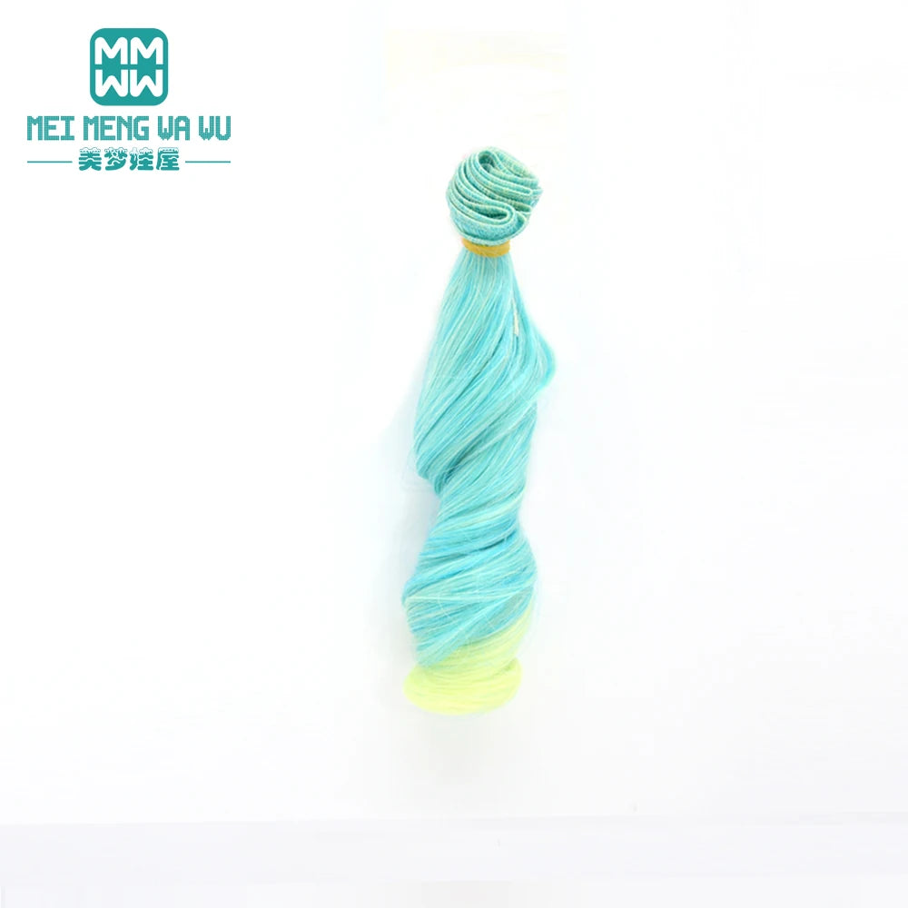 1pcs 15cm*100CM curl brown golden black khaki BJD Doll Wigs hair for 1/3 1/4 BJD dolls