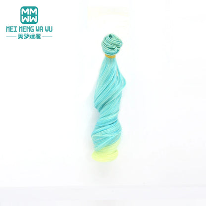 1pcs 15cm*100CM curl brown golden black khaki BJD Doll Wigs hair for 1/3 1/4 BJD dolls