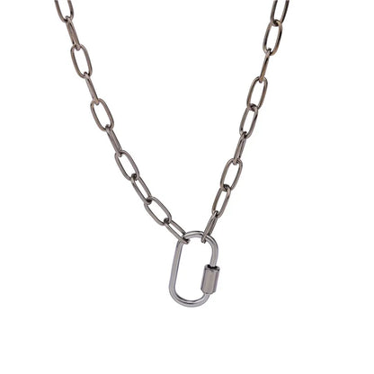 Necklace For Women Punk thick chain necklace zircon spiral Clasps pendant necklace women 2020 latest design charm jewelry