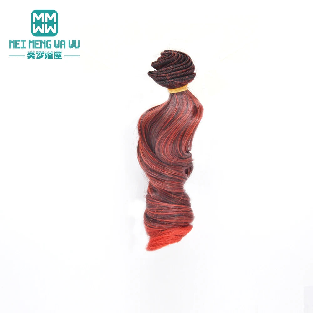 1pcs 15cm*100CM curl brown golden black khaki BJD Doll Wigs hair for 1/3 1/4 BJD dolls