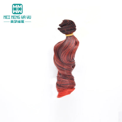 1pcs 15cm*100CM curl brown golden black khaki BJD Doll Wigs hair for 1/3 1/4 BJD dolls