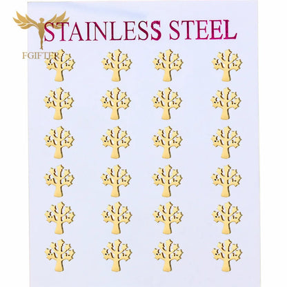 Wholesale Stainless Steel Earrings for Women Girl Animal Clover Flower Cat Bird Unicorn Bear Butterfly Dragonfly Dog Ear Studs