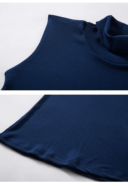 Summer Tops For Women 2025 Turtleneck Basic Sleeveless Lace Tank Tops Women Female Top Korean Tees Black White Blue