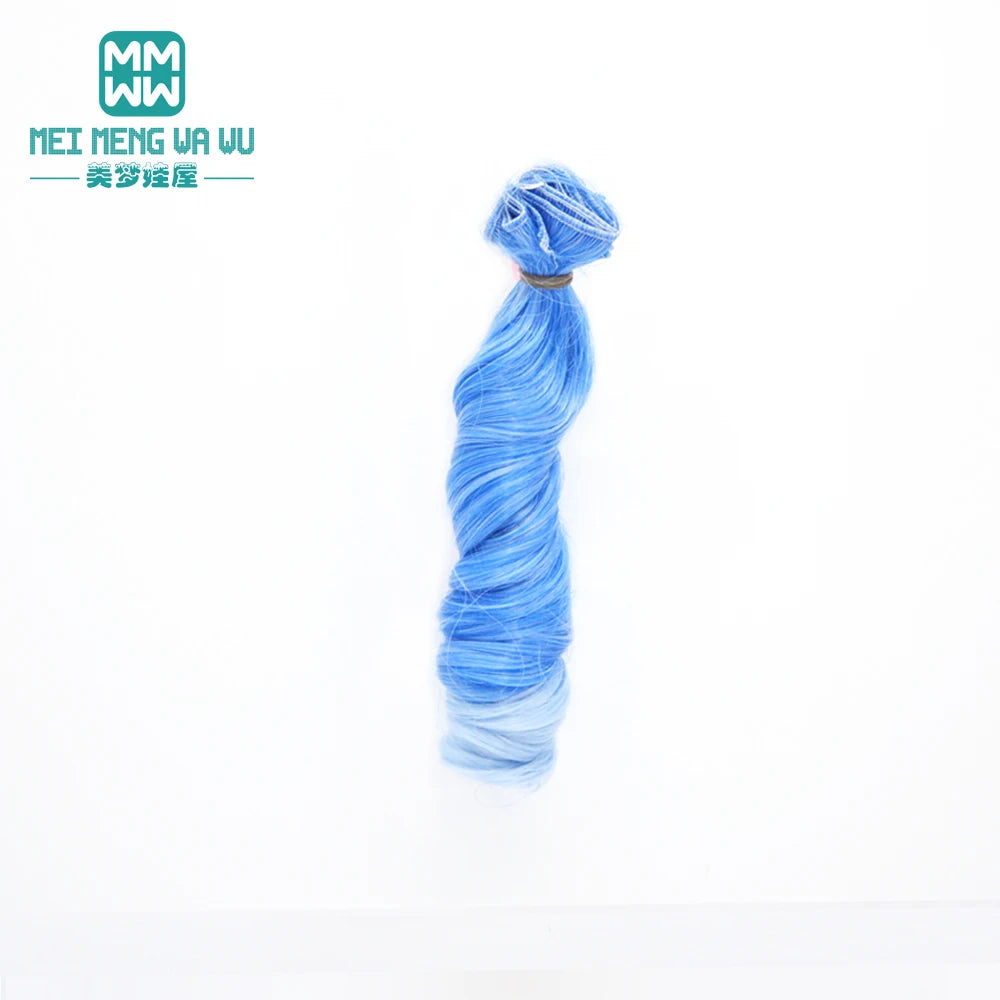 1pcs 15cm*100CM curl brown golden black khaki BJD Doll Wigs hair for 1/3 1/4 BJD dolls