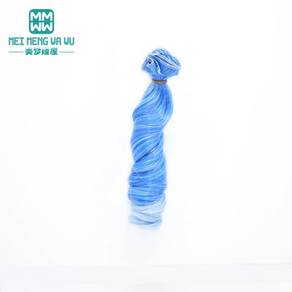 1pcs 15cm*100CM curl brown golden black khaki BJD Doll Wigs hair for 1/3 1/4 BJD dolls