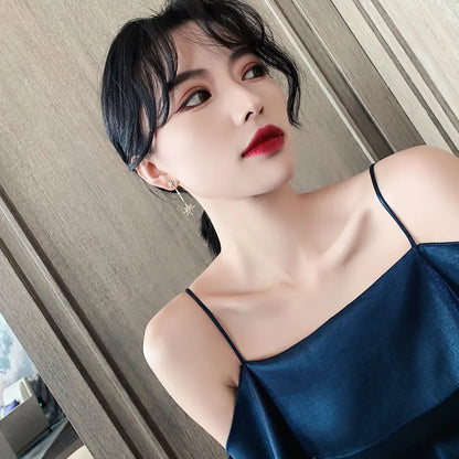 Fashion crystal star long earrings for women with earrings for friends gift trendy Earrings exaggerated Earrings