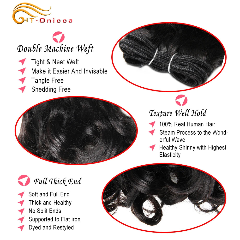 Curly Brazilian Hair Weave Bundles Bouncy Opran Curls Ombre Human Hair Bundles 8 Inch 6 Bundles Short Hair Extension