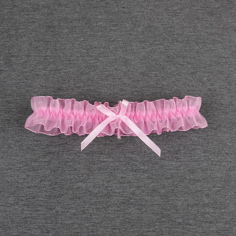 Women Sexy Bow Lace Choker Necklaces Torques Collar Floral Bowknot Wedding Party Cosplay Lolita Fashion Girls Elastic Neck Ring