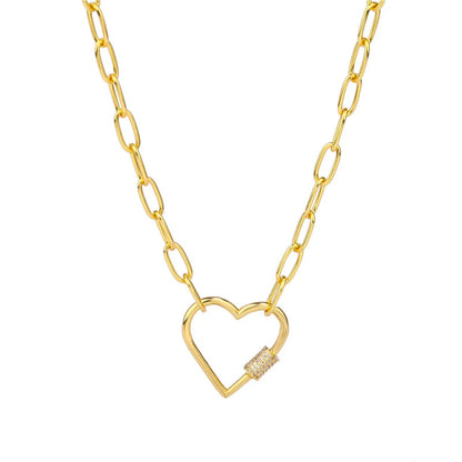 Necklace For Women Punk thick chain necklace zircon spiral Clasps pendant necklace women 2020 latest design charm jewelry