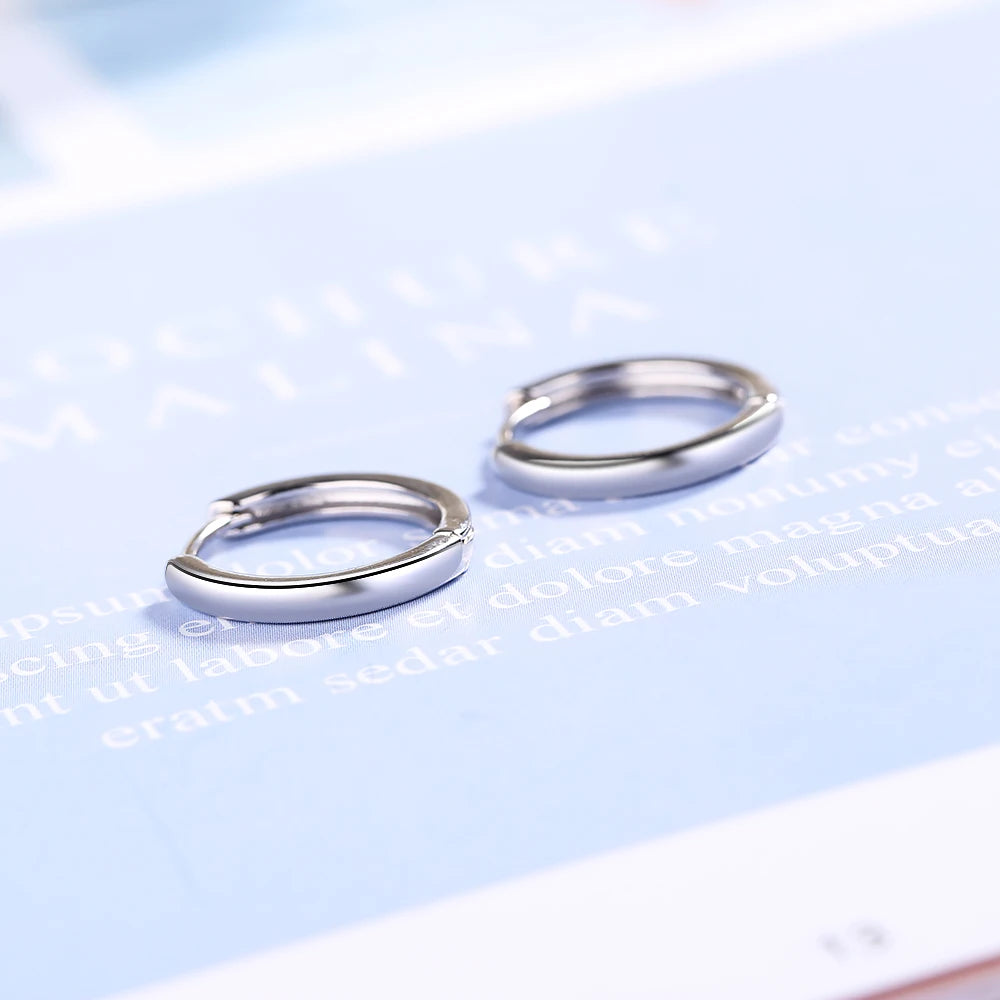 New 925 Sterling Silver Earrings Simple Black Earrings For Women & Men Glamour Jewelry Wedding Gifts