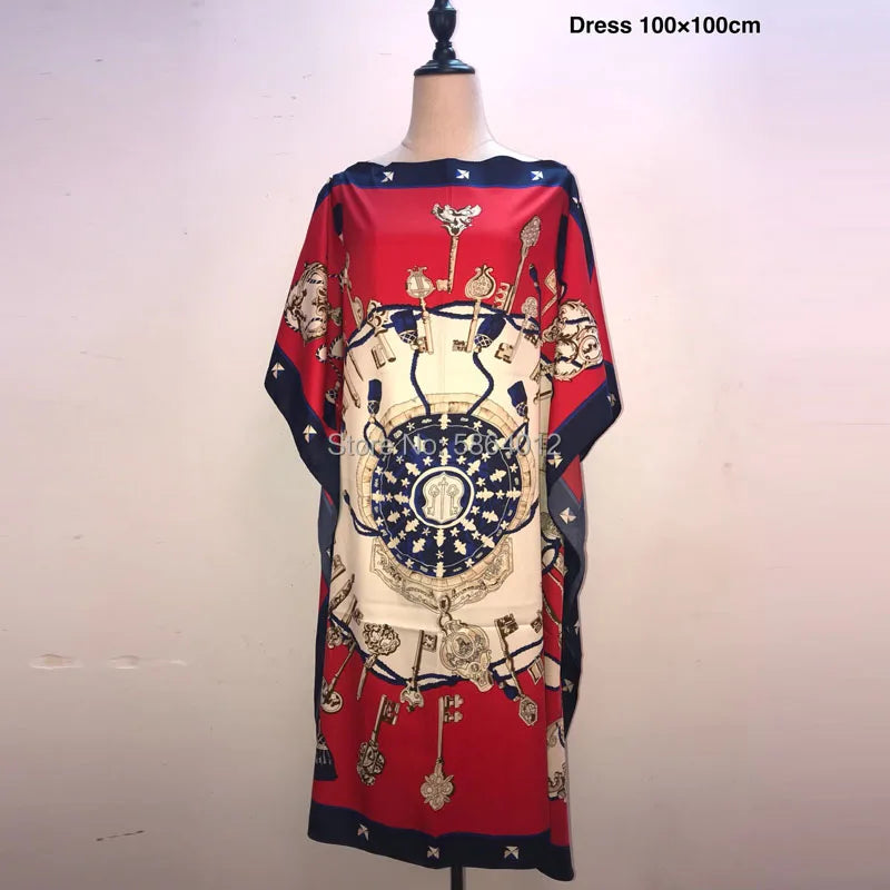 Printed Dresses For Women 2020 Fashion Design Loose Dress Batwing Maxi Long Femme Vestidos Summer Autumn Party Elegant Dress