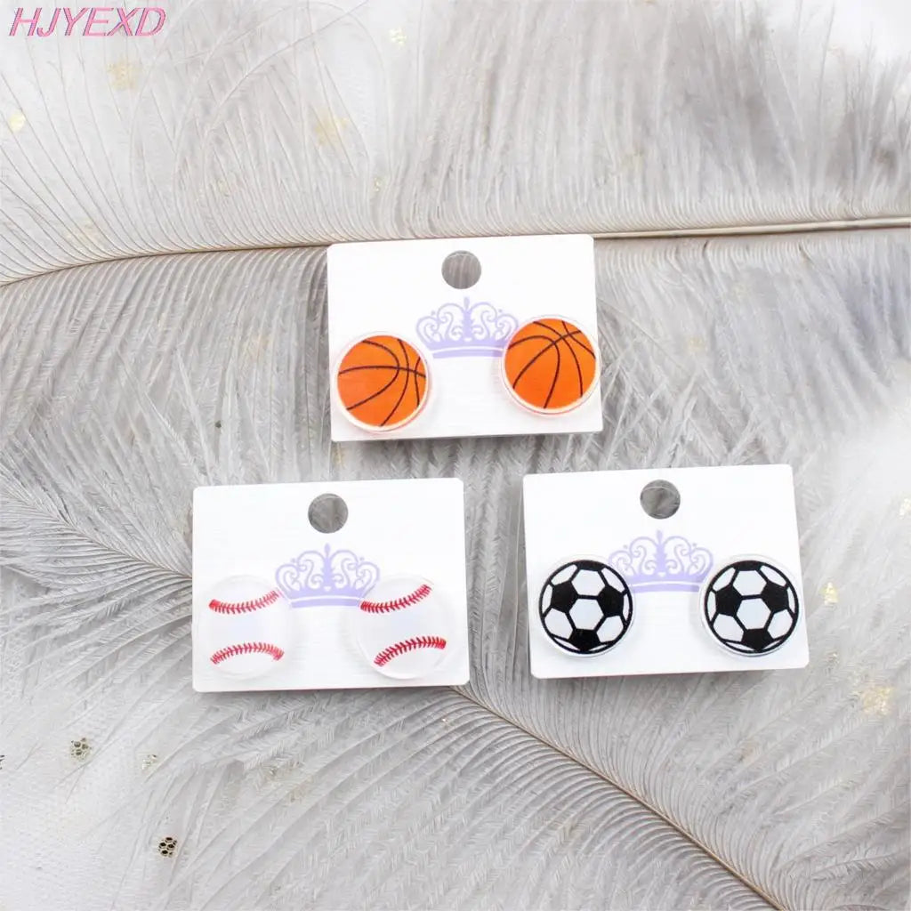 soccer and basketball Stud Earrings  Cute Earrings Girl Acrylic Earrings