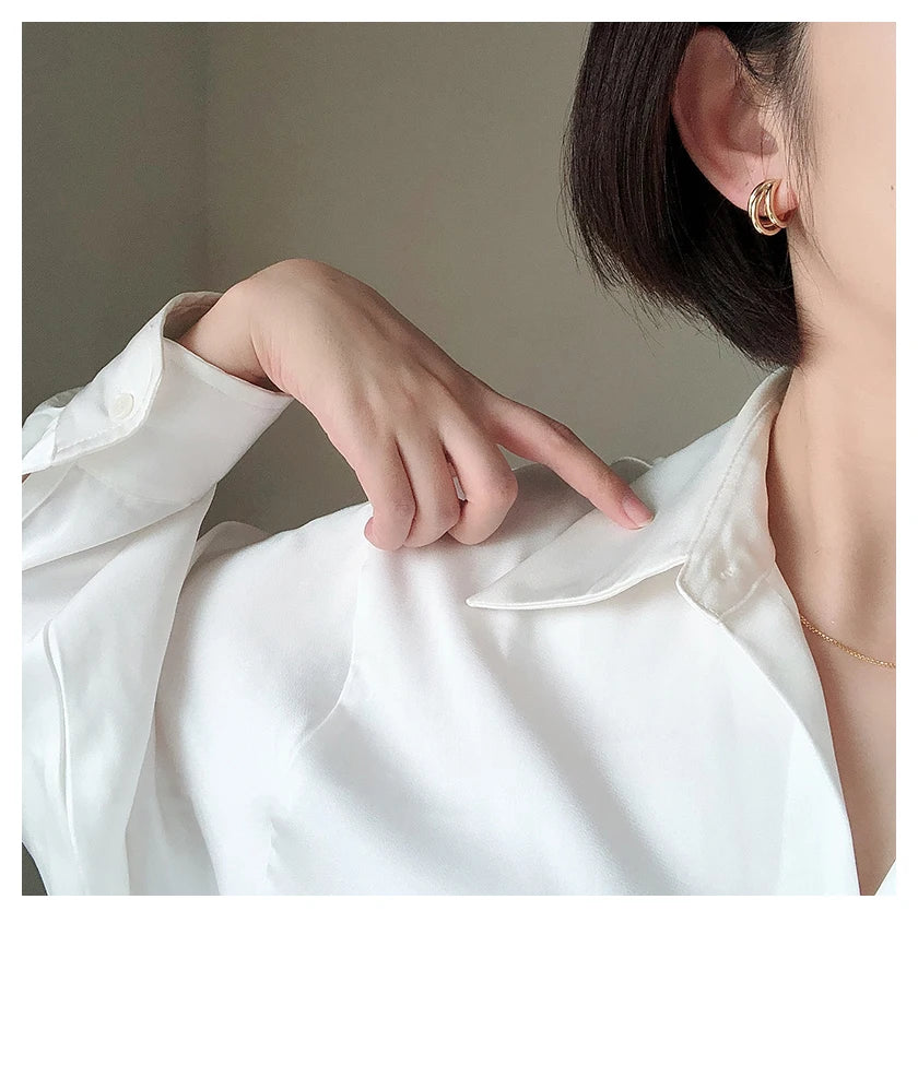 2025 New European and American Simple Metal Arc Earrings Are Small Accessories For Woman‘s Korean Fashion Jewelry Girls Students