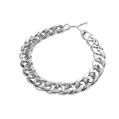 Female Fashion Hip Hop Short Necklaces Punk Gold Silver Color Thick Chain Statement Necklace Women Jewelry Wholesale