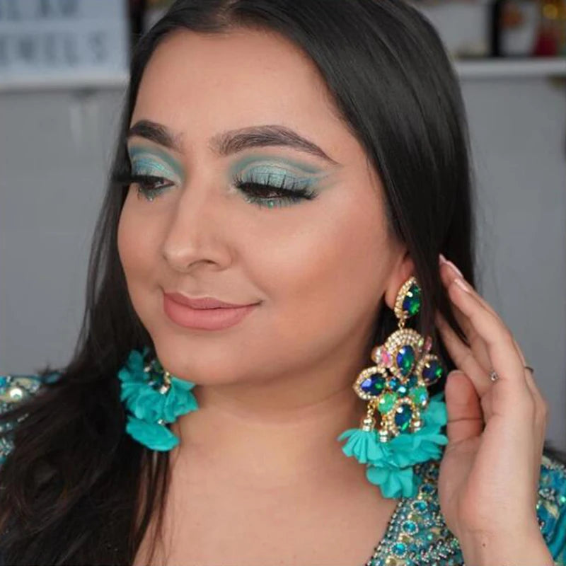 New Earrings Tassel Drop Earring Jewelry Earrings For Women Crystal Earrings Crown Dangle Earrings Long Earrings Boho Earings