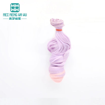 1pcs 15cm*100CM curl brown golden black khaki BJD Doll Wigs hair for 1/3 1/4 BJD dolls