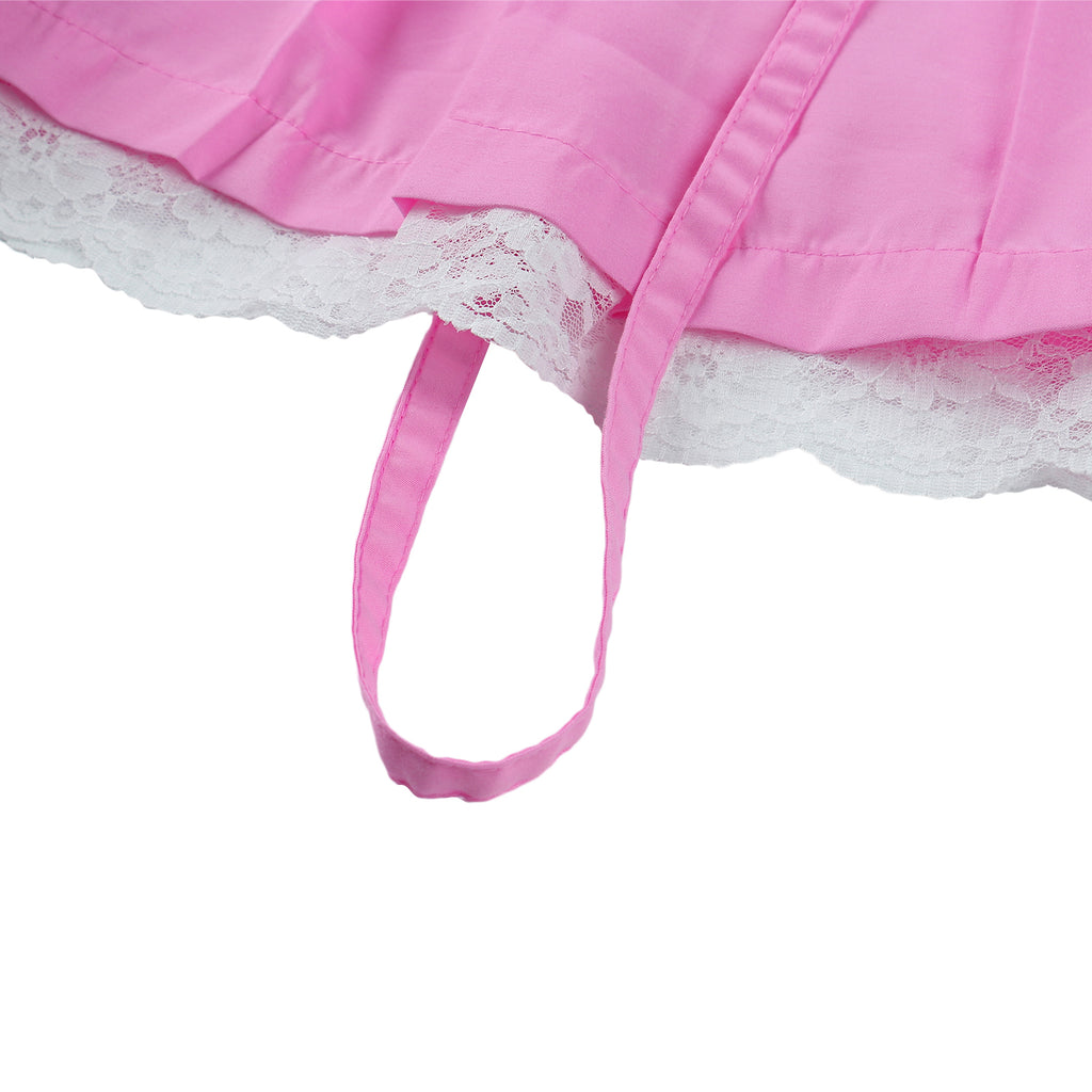 Women Skirts 2021 New Straps Decor Harakuju Lolita High Waist Mini Pleated Skirt School Girls Lace Hem Cute Streetwear