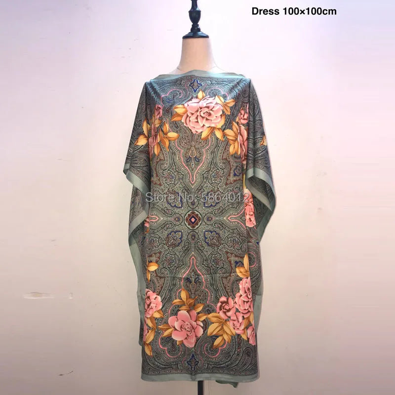 Printed Dresses For Women 2020 Fashion Design Loose Dress Batwing Maxi Long Femme Vestidos Summer Autumn Party Elegant Dress