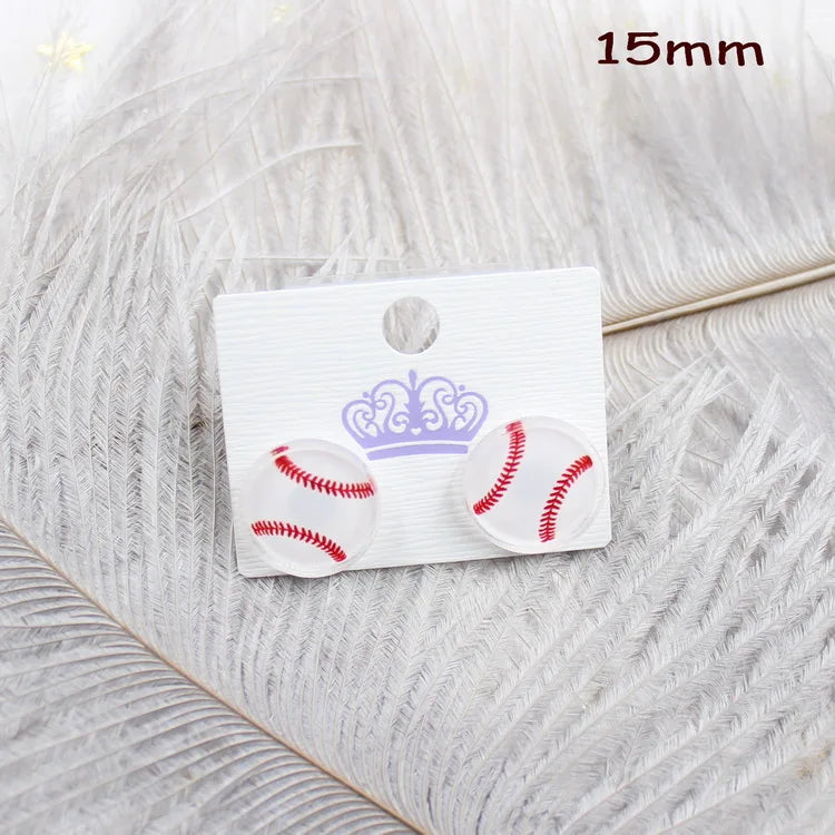 soccer and basketball Stud Earrings  Cute Earrings Girl Acrylic Earrings