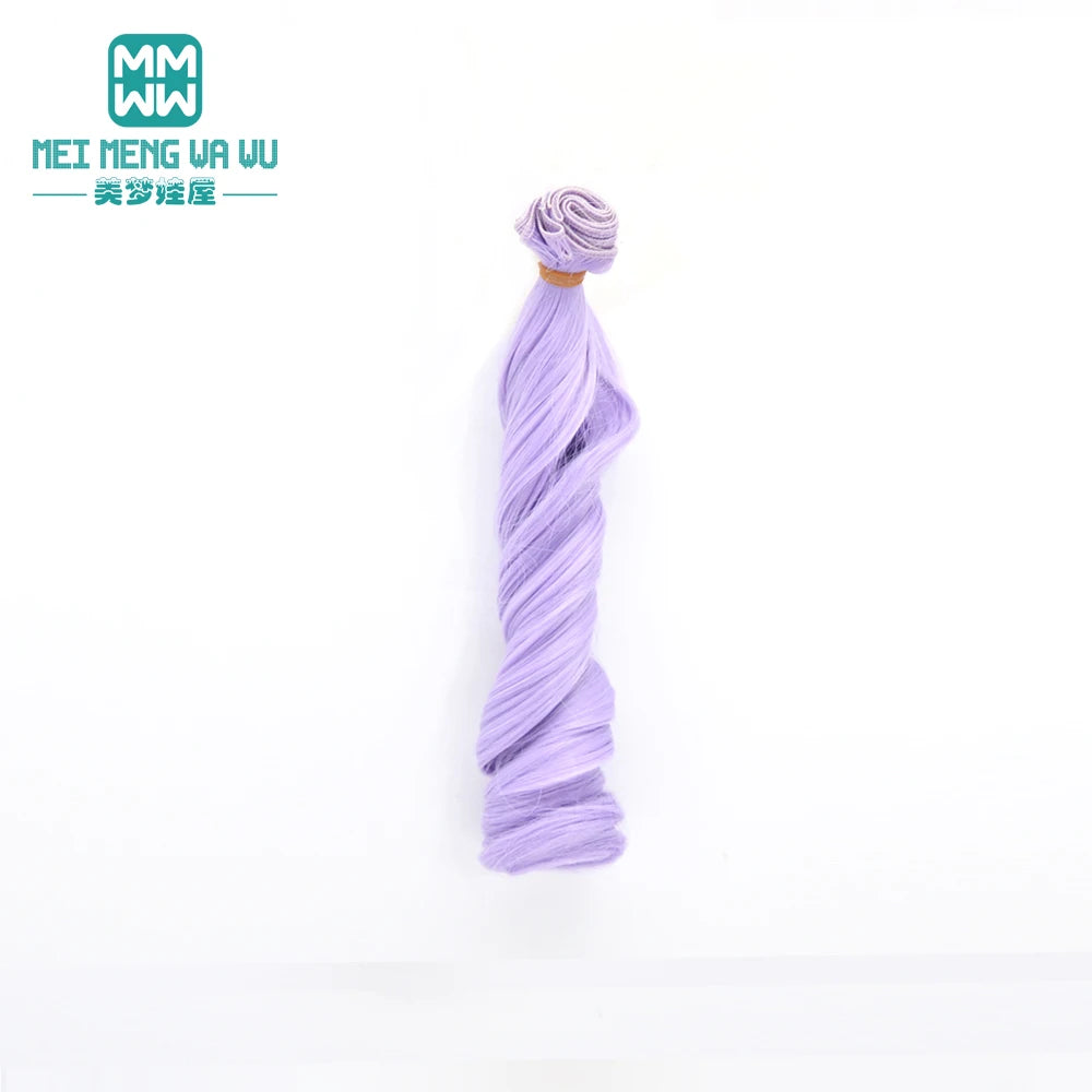 1pcs 15cm*100CM curl brown golden black khaki BJD Doll Wigs hair for 1/3 1/4 BJD dolls