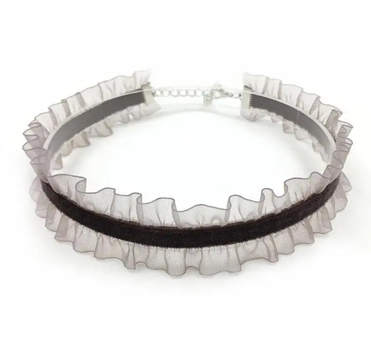 New Lace Collar Black White Necklace 2021 Black White Clavicle Choker INS Style Short Necklace for Women Jewelry Wholesale