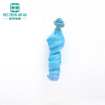 1pcs 15cm*100CM curl brown golden black khaki BJD Doll Wigs hair for 1/3 1/4 BJD dolls