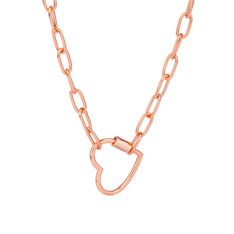 Necklace For Women Punk thick chain necklace zircon spiral Clasps pendant necklace women 2020 latest design charm jewelry