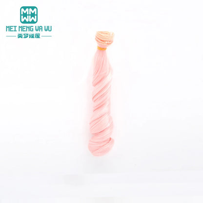 1pcs 15cm*100CM curl brown golden black khaki BJD Doll Wigs hair for 1/3 1/4 BJD dolls