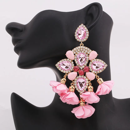 New Earrings Tassel Drop Earring Jewelry Earrings For Women Crystal Earrings Crown Dangle Earrings Long Earrings Boho Earings