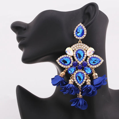 New Earrings Tassel Drop Earring Jewelry Earrings For Women Crystal Earrings Crown Dangle Earrings Long Earrings Boho Earings