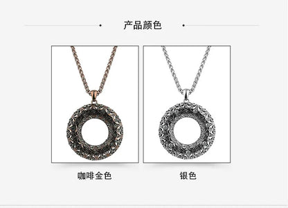 New Arrival Long Necklaces for Women 2024 Fashion Vintage Round Choker Collier Femme Statement Necklaces & Pendants Accessories