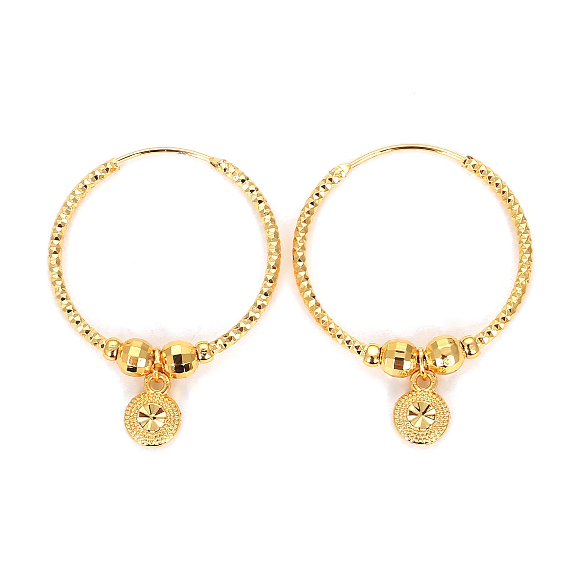 Ball Earrings for Women Girls Bead Round Ethiopian Africa Arabia Middle East Jewelry  Gift