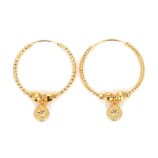 Ball Earrings for Women Girls Bead Round Ethiopian Africa Arabia Middle East Jewelry  Gift