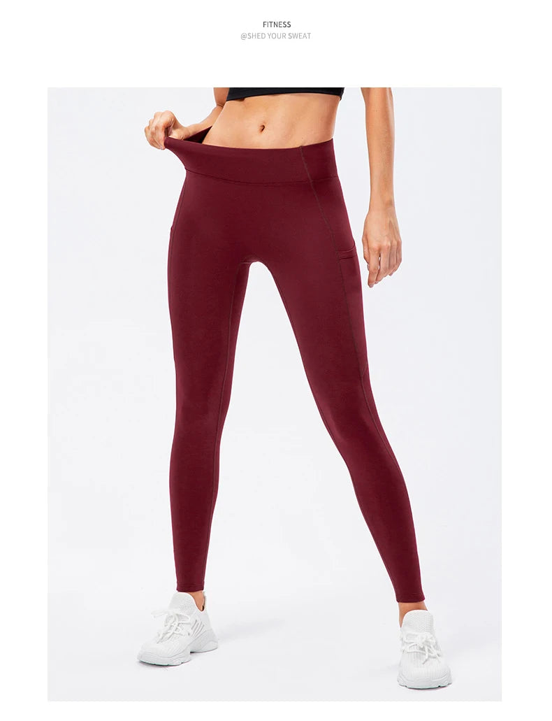 Yoga Pants Women Warm Leggings for Fitness Fleece Warm Winter Stretchy Running Tights Leggings Gym Sport Yoga Leggings