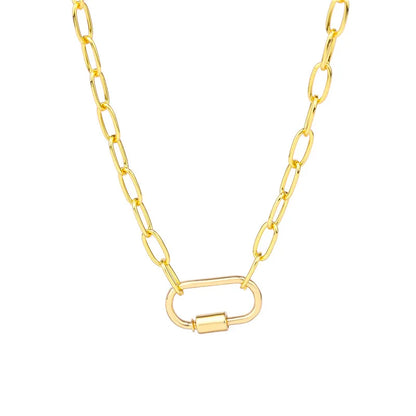 Necklace For Women Punk thick chain necklace zircon spiral Clasps pendant necklace women 2020 latest design charm jewelry