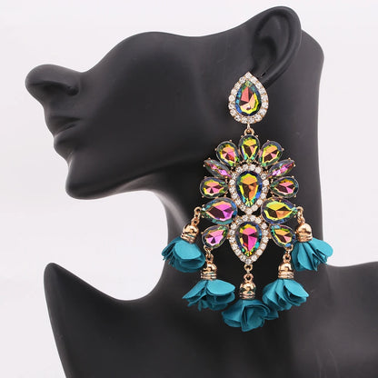 New Earrings Tassel Drop Earring Jewelry Earrings For Women Crystal Earrings Crown Dangle Earrings Long Earrings Boho Earings