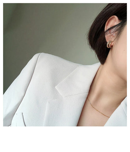 2025 New European and American Simple Metal Arc Earrings Are Small Accessories For Woman‘s Korean Fashion Jewelry Girls Students