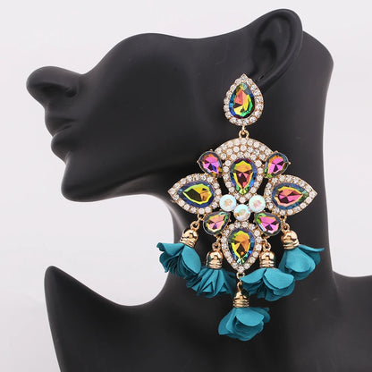 New Earrings Tassel Drop Earring Jewelry Earrings For Women Crystal Earrings Crown Dangle Earrings Long Earrings Boho Earings