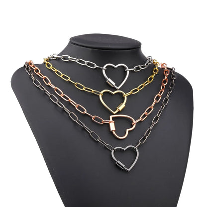 Necklace For Women Punk thick chain necklace zircon spiral Clasps pendant necklace women 2020 latest design charm jewelry