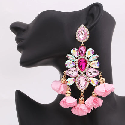 New Earrings Tassel Drop Earring Jewelry Earrings For Women Crystal Earrings Crown Dangle Earrings Long Earrings Boho Earings