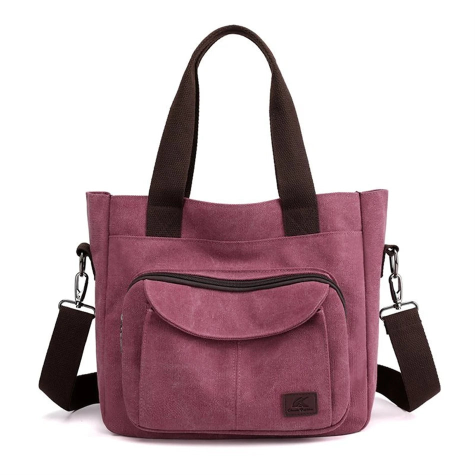 2024 Women Bag New Fashion Messenger Bag Women Shoulder Bag Canvas Handbag Purse Large Capacity Fashion Female Tote Shopping Bag