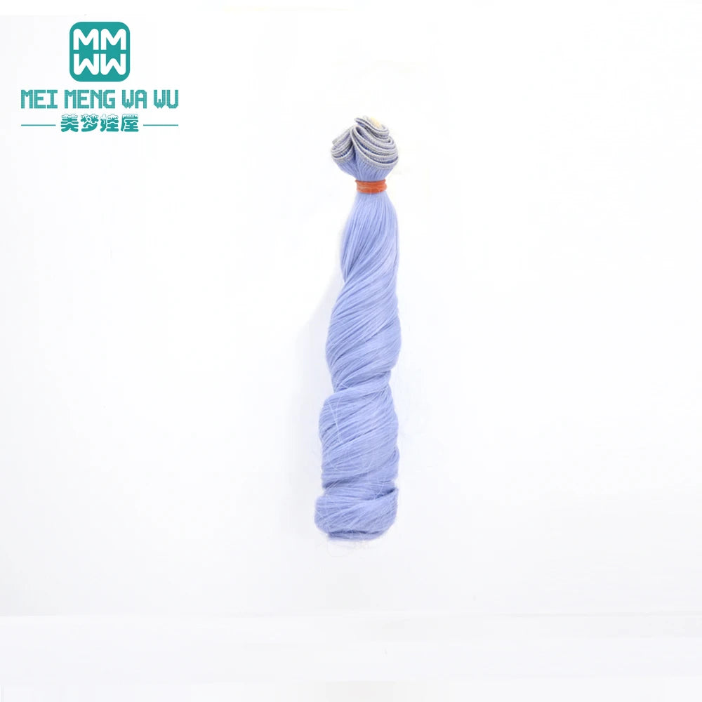 1pcs 15cm*100CM curl brown golden black khaki BJD Doll Wigs hair for 1/3 1/4 BJD dolls