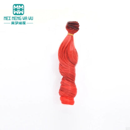 1pcs 15cm*100CM curl brown golden black khaki BJD Doll Wigs hair for 1/3 1/4 BJD dolls