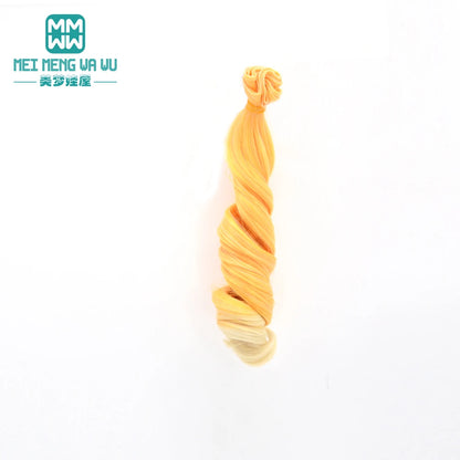 1pcs 15cm*100CM curl brown golden black khaki BJD Doll Wigs hair for 1/3 1/4 BJD dolls