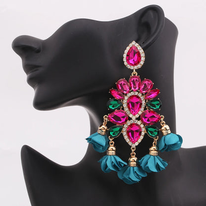 New Earrings Tassel Drop Earring Jewelry Earrings For Women Crystal Earrings Crown Dangle Earrings Long Earrings Boho Earings