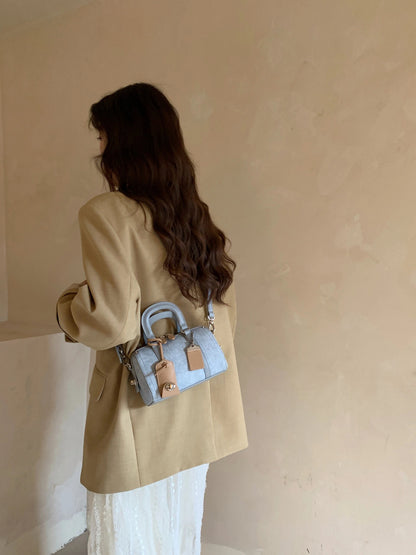 Women's Handheld Bags Fashion Shoulder Bags New Canvas Denim Bolsa Girl Trend Leisure Versatile Square Bolsa Crossbody Bags