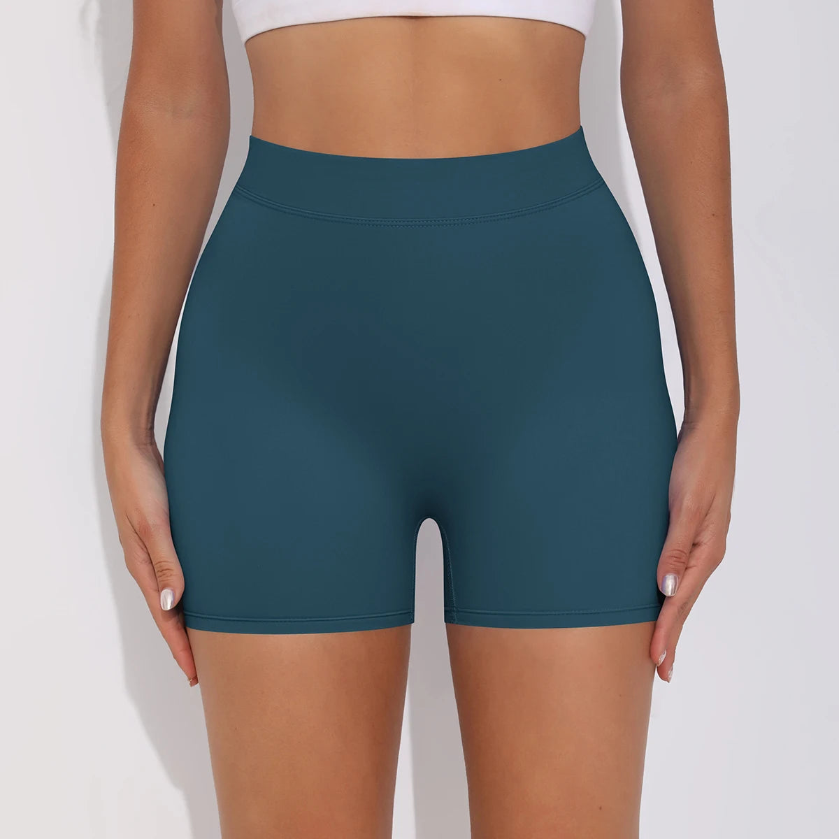 Women's Sexy Stretch Yoga Shorts With Hip Lifting And Abdominal Tightening Tight Fitness Wearing Running Pants Externally