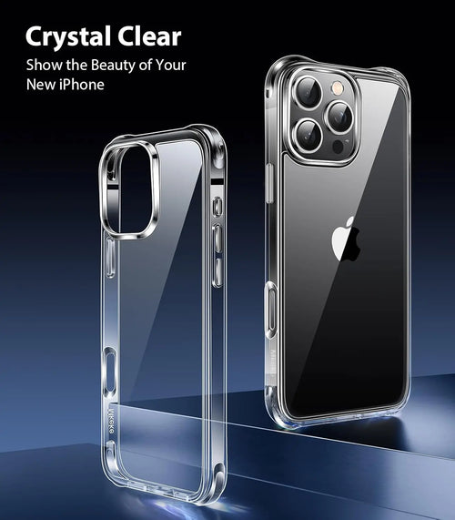 2pcs Ultra-thin Clear shockproof Phone Case for iPhone 16 15 14 13 12 11 Pro Max 14 15 16 Plus iPhone protector Silicone Cover