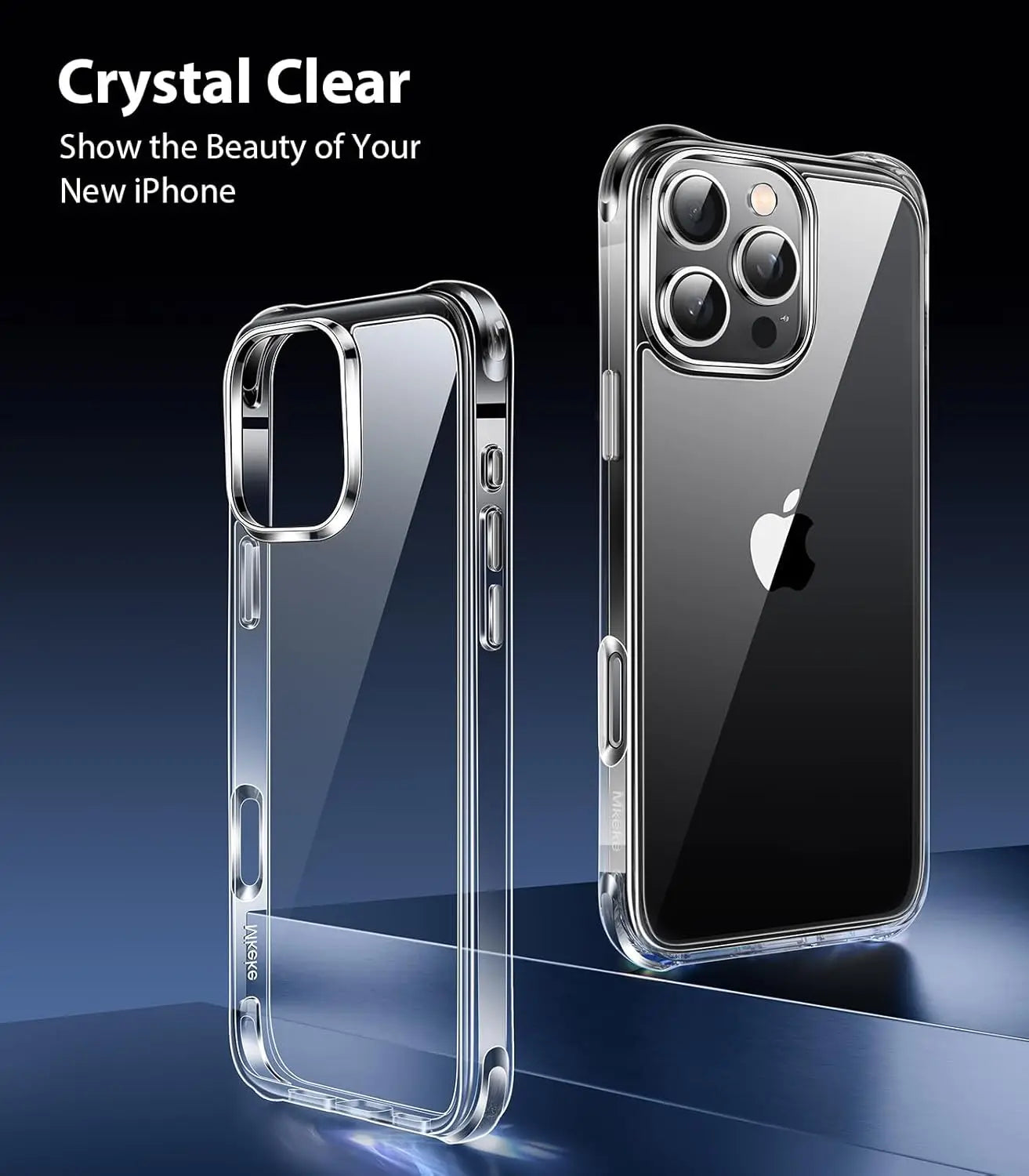 2pcs Ultra-thin Clear shockproof Phone Case for iPhone 16 15 14 13 12 11 Pro Max 14 15 16 Plus iPhone protector Silicone Cover