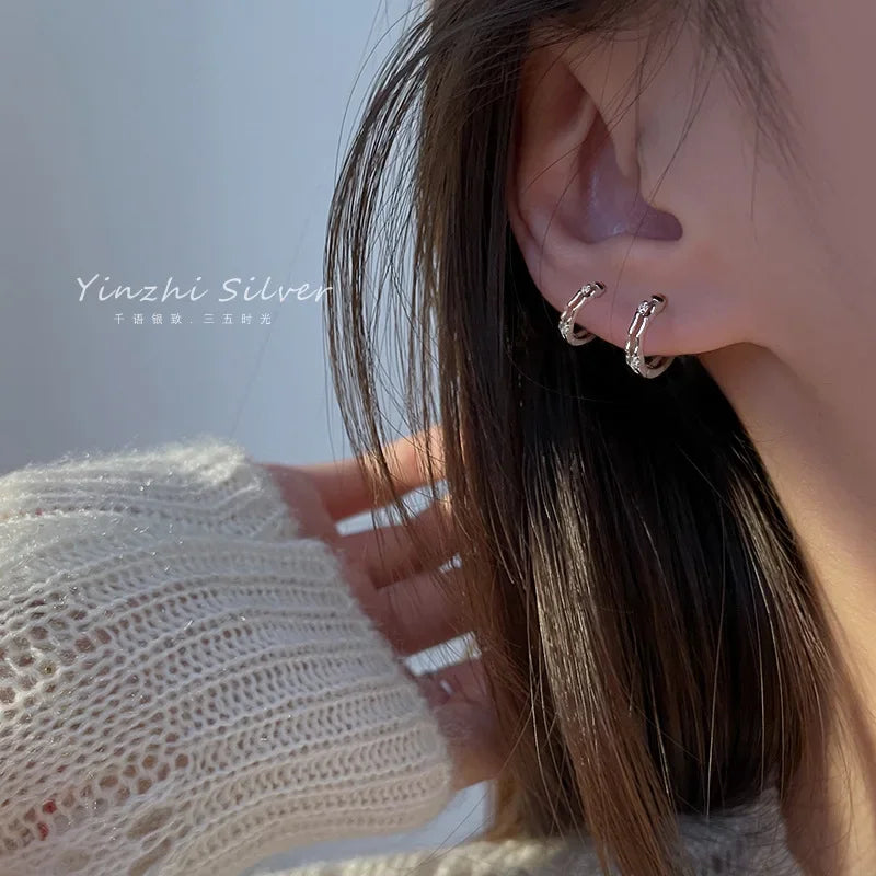 925 Sterling Silver Earrings  Creative Hot Sexy Jewelry For Women Gift Customized Korean Earrings